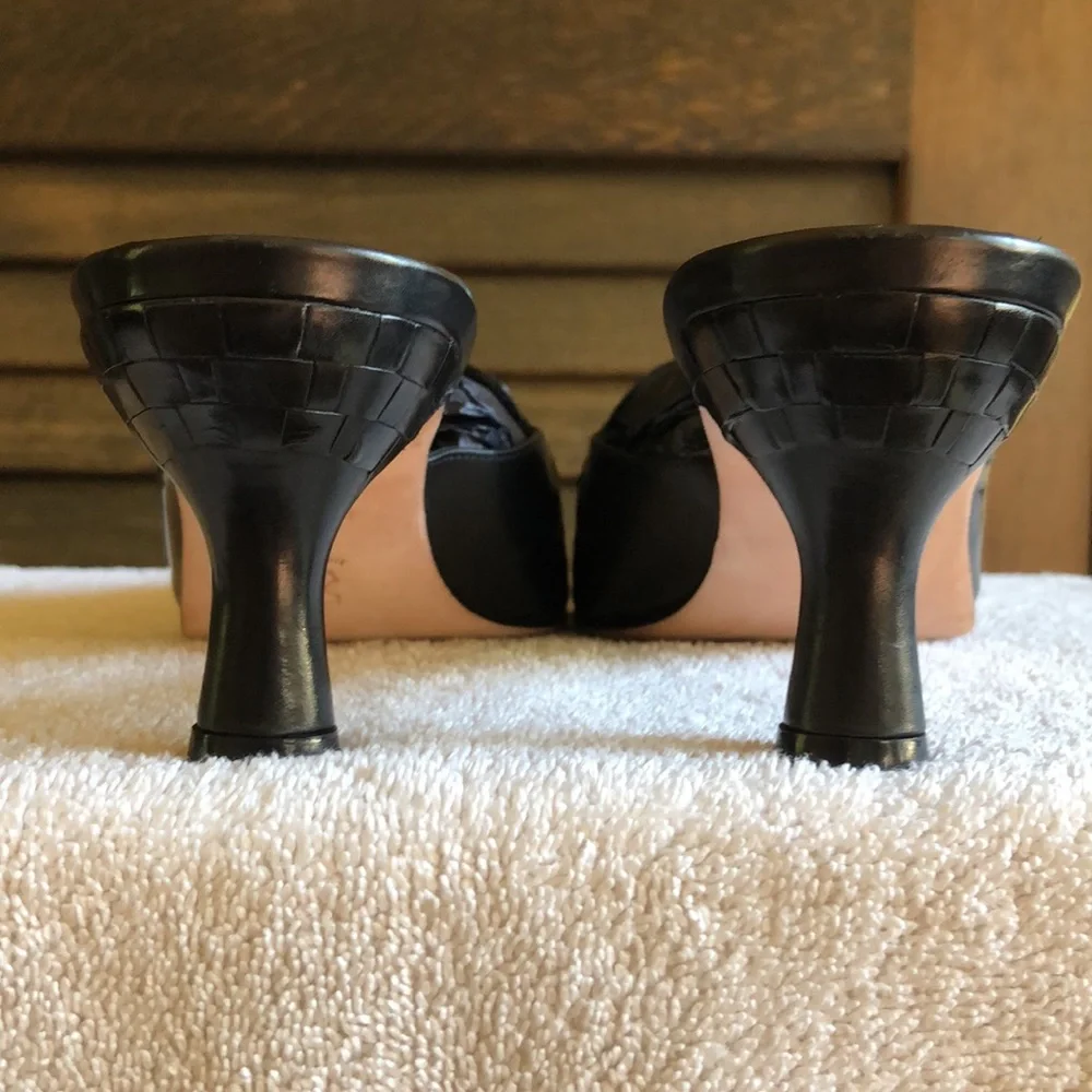 Brighton Black Woven Heels - Picture 4 of 11